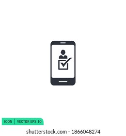 online voting icon symbol logo tempate design element