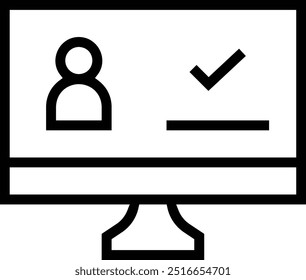 online voting icon. Thin linear style design isolated on white background