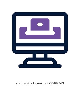 online voting icon. vector dual tone icon for your website, mobile, presentation, and logo design.