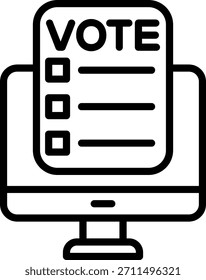 Icono de votación en línea para su proyecto