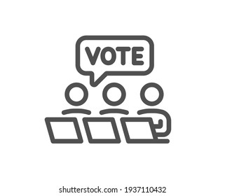 Symbol für die Online-Abstimmungszeile. Internet-Wahlzeichen. Vektorgrafik