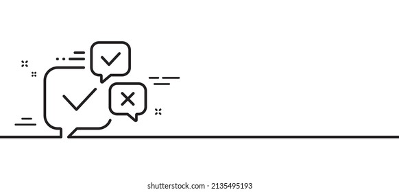 Online voting line icon. Internet vote sign. Web election symbol. Minimal line illustration background. Online voting line icon pattern banner. White web template concept. Vector