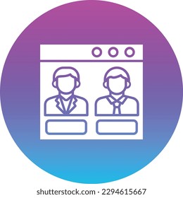 Icono de vector de votación en línea. Se puede usar para imprimir, móviles y aplicaciones web.