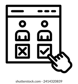 Design des Vektorgrafik-Symbols für Online-Abstimmungen