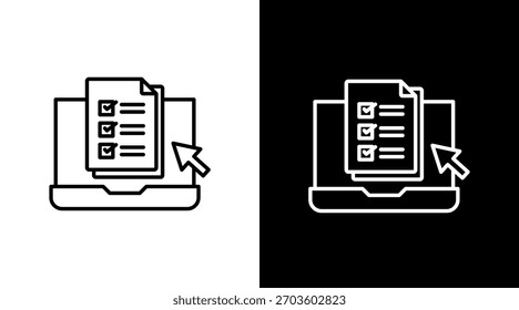 Votación en línea Diseño de conjunto de iconos blancos