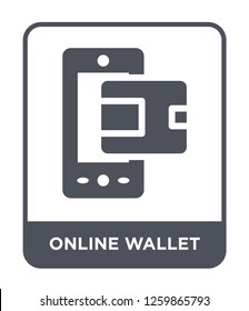 online wallet icon vector on white background, online wallet trendy filled icons from Payment methods collection, online wallet simple element illustration