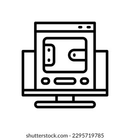 online wallet icon for your website, mobile, presentation, and logo design.