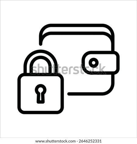 Online Wallet Security simple line icon