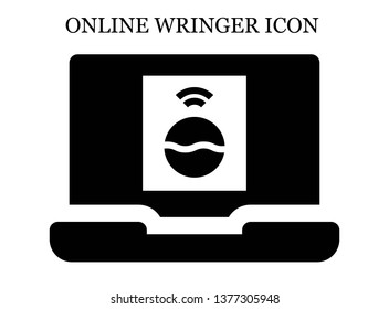 online Washing machine icon. Editable online Washing machine icon for web or mobile.