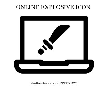 online Weapons icon. Editable online Weapons icon for web or mobile.