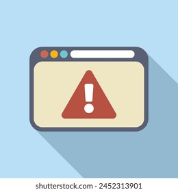 Online web disclaimer icon flat vector. Justice claim. Check protection