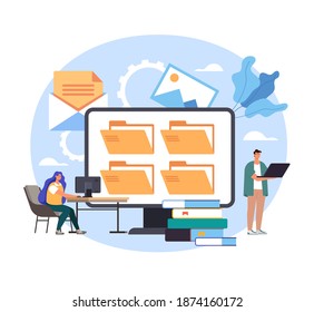 Online web internet education learning class video tutorials. Vector concept flat graphic simple illustration
