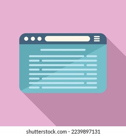 Online web page icon flat vector. People course. Home video