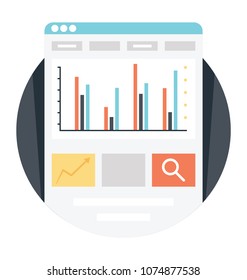 
An online web page symbolising web analytics
