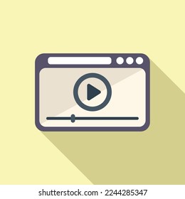 Online web player icon flat vector. Class distance. Study course