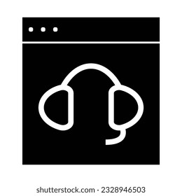 Diseño de fondo de iconos del sistema de soporte web en línea.