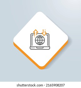 Online Web Technology Icon Vector Design