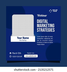 Online webinar digital marketing feed post template design