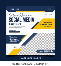 Online webinar digital marketing social media post template