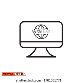 online webinar icon design vector illustration template
