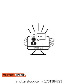 online webinar icon design vector illustration 