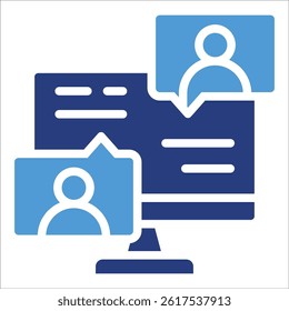 Online Webinar Icon Element For Design