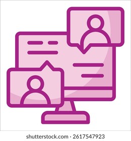 Online Webinar Icon Element For Design