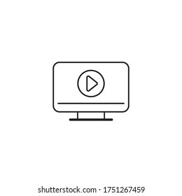  Ilustración vectorial de icono de Webinar en línea. icono de ui 