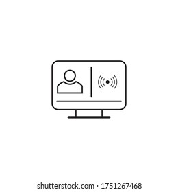  Online Webinar icon vector illustration. ui icon 