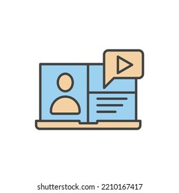 Online webinar icons  symbol vector elements for infographic web
