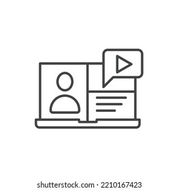 Iconos de webinar en línea símbolos vectores para web infográfica