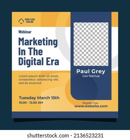 Online webinar marketing social media post template