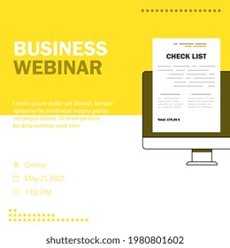 Online webinar, meeting. Webinars and web meetings at the level of colleagues, modern education. Vector illustration