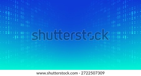 Online webinar vector template. Mock up for busines conference announcement. Abstract blue halftone dotted minimal background