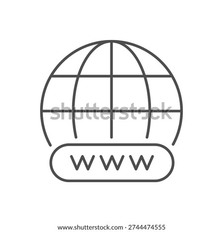 Online website line outline icon