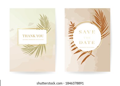 Online wedding invitations vector template. Save the date, Thank you cards, RSVP, digital wedding anniversary cards . Electronic wedding card design for wedding celebration. Vector illustration.
