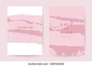 Online wedding invitations vector template. Save the date, Thank you cards, RSVP, digital wedding anniversary cards . Electronic wedding card design for wedding celebration. Vector illustration.
