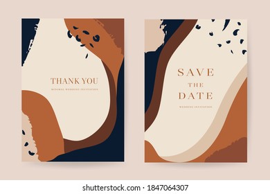 Online wedding invitations vector template. Save the date, Thank you cards, RSVP, digital wedding anniversary cards . Electronic wedding card design for wedding celebration. Vector illustration.
