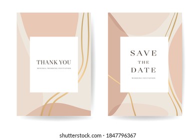 Online wedding invitations vector template. Save the date, Thank you cards, RSVP, digital wedding anniversary cards . Electronic wedding card design for wedding celebration. Vector illustration.
