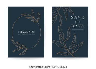 Online wedding invitations vector template. Save the date, Thank you cards, RSVP, digital wedding anniversary cards . Electronic wedding card design for wedding celebration. Vector illustration.
