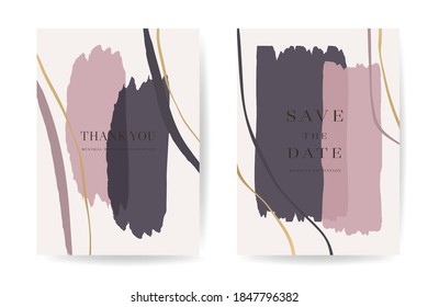 Online wedding invitations vector template. Save the date, Thank you cards, RSVP, digital wedding anniversary cards . Electronic wedding card design for wedding celebration. Vector illustration.
