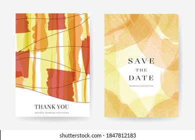 Online wedding invitations vector template. Save the date, Thank you cards, RSVP, digital wedding anniversary cards . Electronic wedding card design for wedding celebration. Vector illustration.