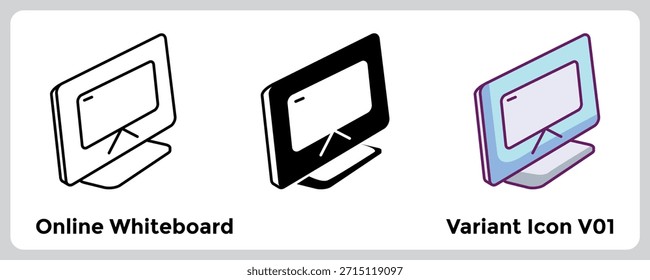 O quadro de comunicações on-line suporta colaboração criativa e brainstorming em tempo real. Estilo Linha, Preenchido, Cor.