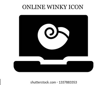 online Winkle icon. Editable online Winkle icon for web or mobile.