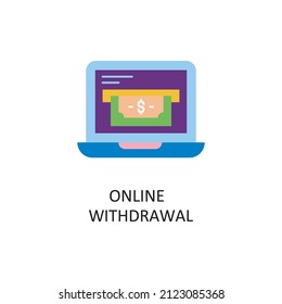 Online-Rücknahme Vector Flach-Icon Design-Illustration. Bank- und Zahlungssymbol auf weißem Hintergrund - EPS10-Datei