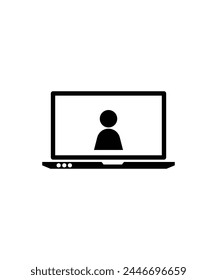 Online-Arbeitssymbol, Vektorgrafik Bestes Flachsymbol.