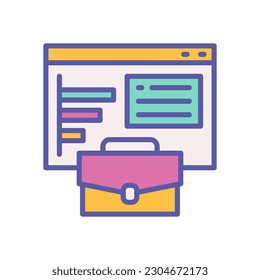 Online-Arbeitssymbol für Ihr Website-Design, Logo, App, Benutzeroberfläche.