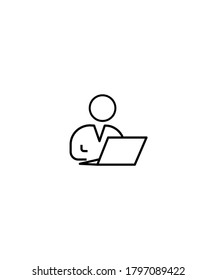online work icon,vector best line icon.