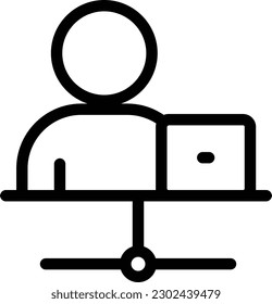 online work Vector illustration on a transparent background.Premium quality symbols.Thin line vector icon for concept and graphic design.