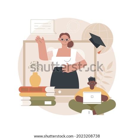 Online workshop abstract concept vector illustration. E-learning workshop, collaborative activity, get certificate online, free online education in self-isolation, master class abstract metaphor.